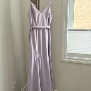 Purple Spaghetti Strap Gown for Weddings